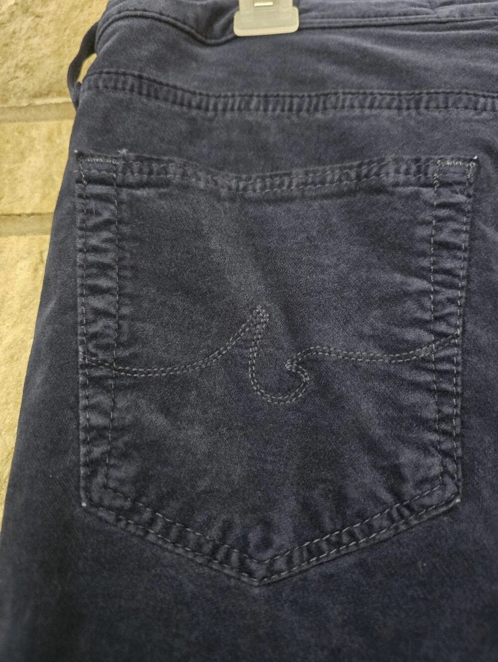 AG Adriano Goldschmied Navy Blue Stretch Skinny Pants Size 30R - Picture 7 of 13